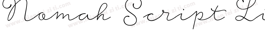 Nomah Script Light Regular字体转换